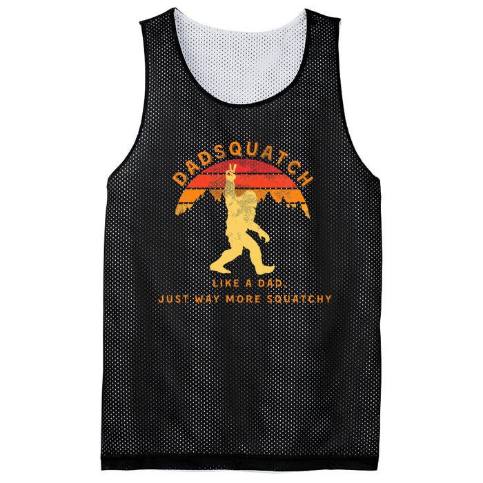 Dadsquatch Like A Dad Way More Squatchy Funny Bigfoot Mesh Reversible Basketball Jersey Tank