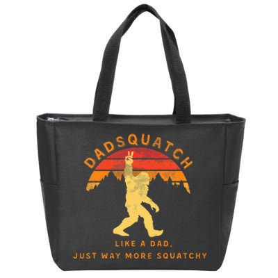 Dadsquatch Like A Dad Way More Squatchy Funny Bigfoot Zip Tote Bag