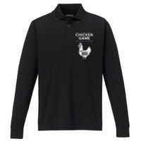 Dont Look At The Chicken Funny Chicken Game Performance Long Sleeve Polo