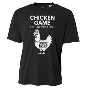 Dont Look At The Chicken Funny Chicken Game Cooling Performance Crew T-Shirt