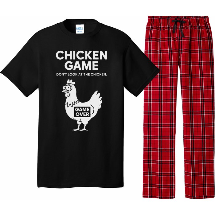 Dont Look At The Chicken Funny Chicken Game Pajama Set