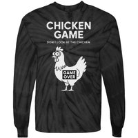 Dont Look At The Chicken Funny Chicken Game Tie-Dye Long Sleeve Shirt