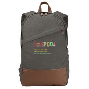 Dadpool Like A Dad But Only Cooler Fathers Day Classic Cotton Canvas Backpack