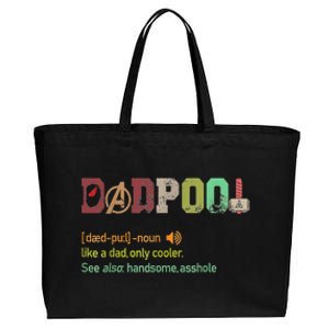 Dadpool Like A Dad But Only Cooler Fathers Day Classic Cotton Canvas Jumbo Tote