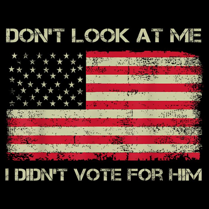 DonT Look At Me I DidnT Vote For Him Funny Us Flag Retro 7-Panel Snapback Hat