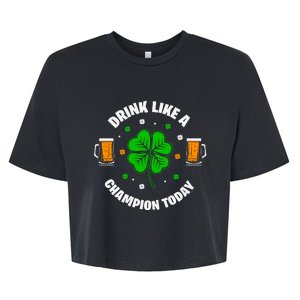 Drink Like A Champion Today Bella+Canvas Jersey Crop Tee