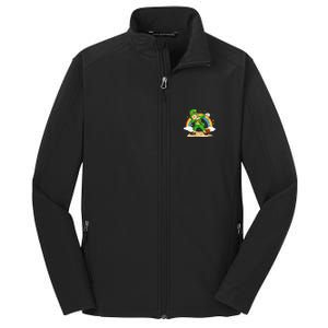 Dabbing Leprechaun Baseball Ball St Patricks Day Cute Gift Core Soft Shell Jacket