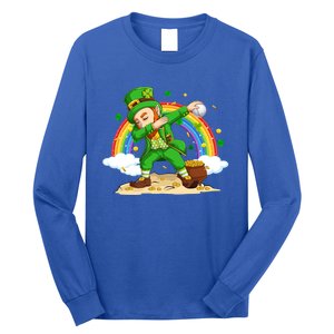 Dabbing Leprechaun Baseball Ball St Patricks Day Cute Gift Long Sleeve Shirt