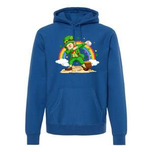 Dabbing Leprechaun Baseball Ball St Patricks Day Cute Gift Premium Hoodie