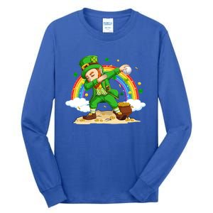 Dabbing Leprechaun Baseball Ball St Patricks Day Cute Gift Tall Long Sleeve T-Shirt