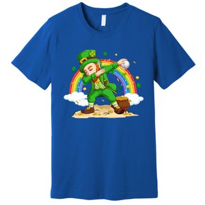 Dabbing Leprechaun Baseball Ball St Patricks Day Cute Gift Premium T-Shirt