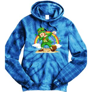 Dabbing Leprechaun Baseball Ball St Patricks Day Cute Gift Tie Dye Hoodie