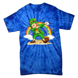 Dabbing Leprechaun Baseball Ball St Patricks Day Cute Gift Tie-Dye T-Shirt