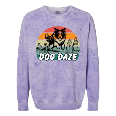 Dog LoverS Bliss Dog Daze Cool Gift Colorblast Crewneck Sweatshirt