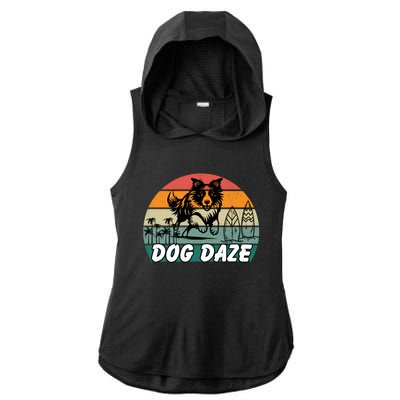 Dog LoverS Bliss Dog Daze Cool Gift Ladies PosiCharge Tri-Blend Wicking Draft Hoodie Tank