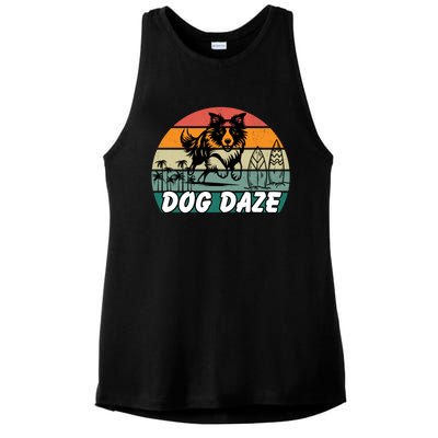 Dog LoverS Bliss Dog Daze Cool Gift Ladies PosiCharge Tri-Blend Wicking Tank