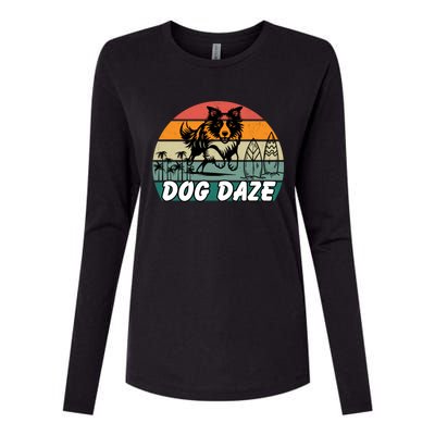 Dog LoverS Bliss Dog Daze Cool Gift Womens Cotton Relaxed Long Sleeve T-Shirt