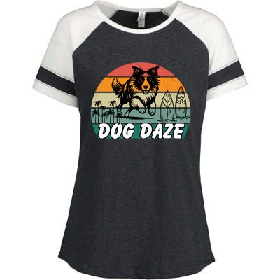 Dog LoverS Bliss Dog Daze Cool Gift Enza Ladies Jersey Colorblock Tee