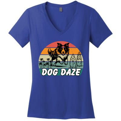 Dog LoverS Bliss Dog Daze Cool Gift Women's V-Neck T-Shirt