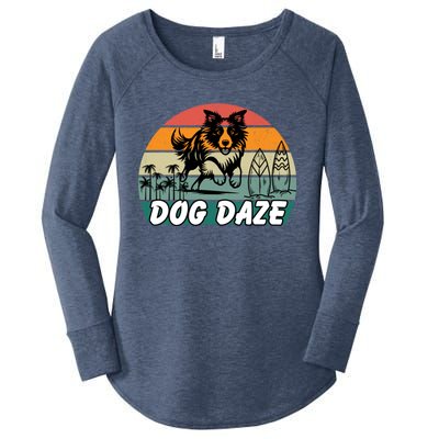 Dog LoverS Bliss Dog Daze Cool Gift Women's Perfect Tri Tunic Long Sleeve Shirt