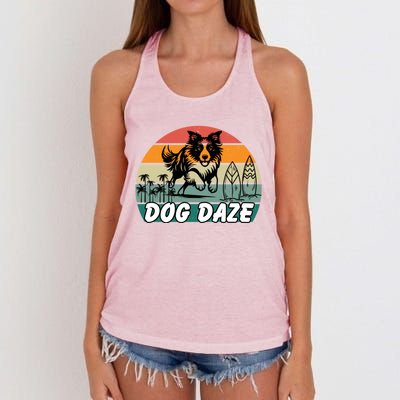 Dog LoverS Bliss Dog Daze Cool Gift Women's Knotted Racerback Tank