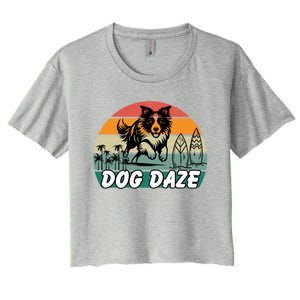 Dog LoverS Bliss Dog Daze Cool Gift Women's Crop Top Tee