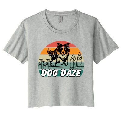 Dog LoverS Bliss Dog Daze Cool Gift Women's Crop Top Tee