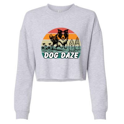 Dog LoverS Bliss Dog Daze Cool Gift Cropped Pullover Crew