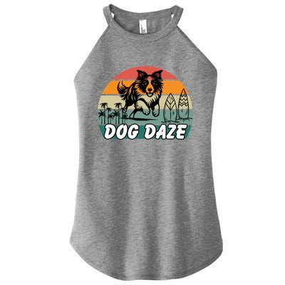 Dog LoverS Bliss Dog Daze Cool Gift Women's Perfect Tri Rocker Tank