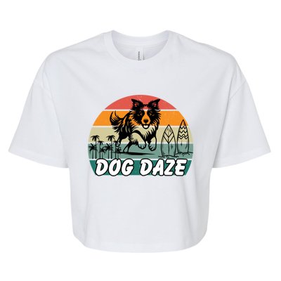 Dog LoverS Bliss Dog Daze Cool Gift Bella+Canvas Jersey Crop Tee