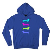 Doxie Lover Brightly Colored Dachshunds Meaningful Gift Hoodie