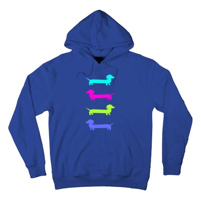 Doxie Lover Brightly Colored Dachshunds Meaningful Gift Hoodie