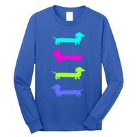 Doxie Lover Brightly Colored Dachshunds Meaningful Gift Long Sleeve Shirt