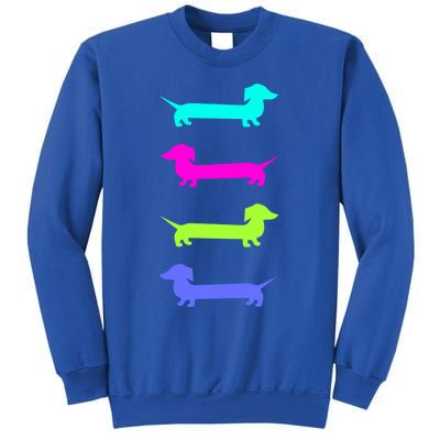 Doxie Lover Brightly Colored Dachshunds Meaningful Gift Sweatshirt