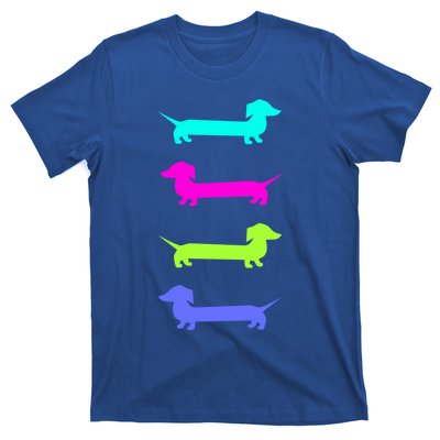 Doxie Lover Brightly Colored Dachshunds Meaningful Gift T-Shirt