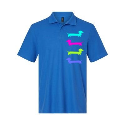 Doxie Lover Brightly Colored Dachshunds Meaningful Gift Softstyle Adult Sport Polo