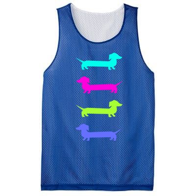 Doxie Lover Brightly Colored Dachshunds Meaningful Gift Mesh Reversible Basketball Jersey Tank