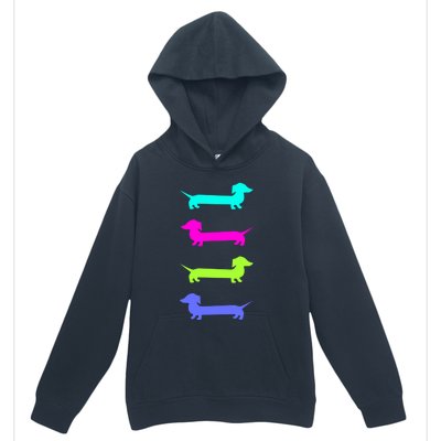 Doxie Lover Brightly Colored Dachshunds Meaningful Gift Urban Pullover Hoodie