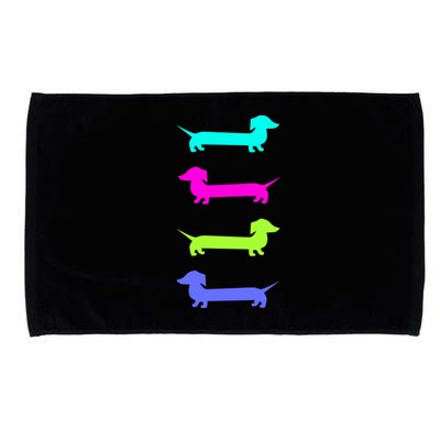 Doxie Lover Brightly Colored Dachshunds Cute Gift Microfiber Hand Towel