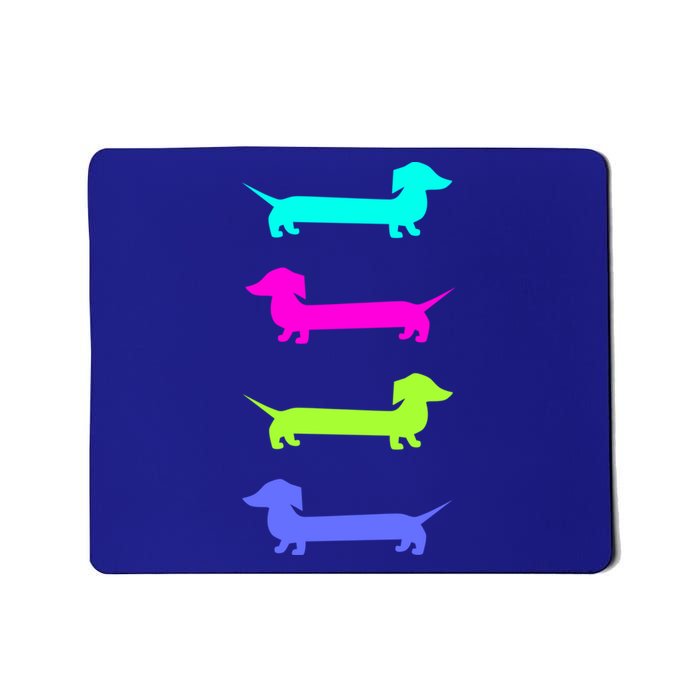 Doxie Lover Brightly Colored Dachshunds Cute Gift Mousepad