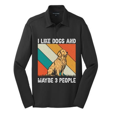 Dog Lover Bold Design Silk Touch Performance Long Sleeve Polo