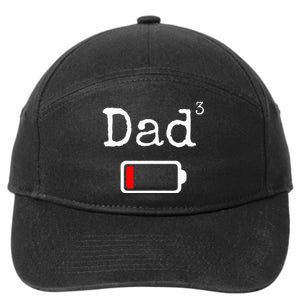 Dad3 Low Battery Tired Dad 7-Panel Snapback Hat