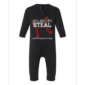 Dallas Lions Baseball Thou Shall Not Steal Infant Fleece One Piece