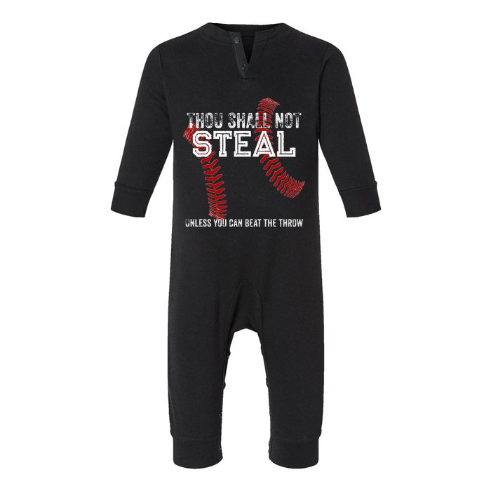 Dallas Lions Baseball Thou Shall Not Steal Infant Fleece One Piece