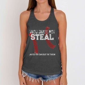 Dallas Lions Baseball Thou Shall Not Steal Women's Knotted Racerback Tank