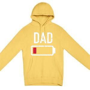 Dad Low Battery Gift For Father's Day Cute Gift Premium Pullover Hoodie