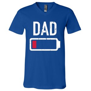 Dad Low Battery Gift For Father's Day Cute Gift V-Neck T-Shirt