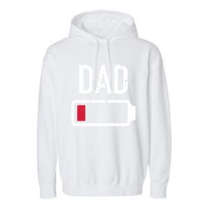 Dad Low Battery Gift For Father's Day Cute Gift Garment-Dyed Fleece Hoodie