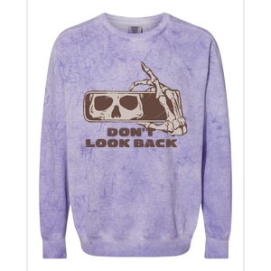 DonT Look Back Skeleton Car Mirror Transparent Colorblast Crewneck Sweatshirt