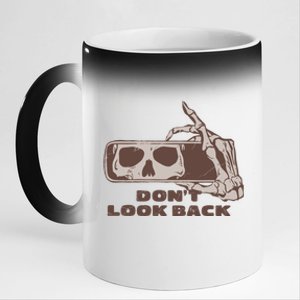 DonT Look Back Skeleton Car Mirror Transparent 11oz Black Color Changing Mug